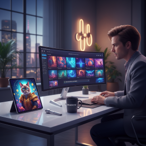 AI custom digital art business