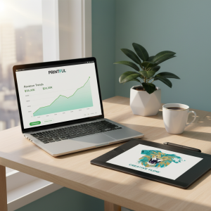 print on demand design income