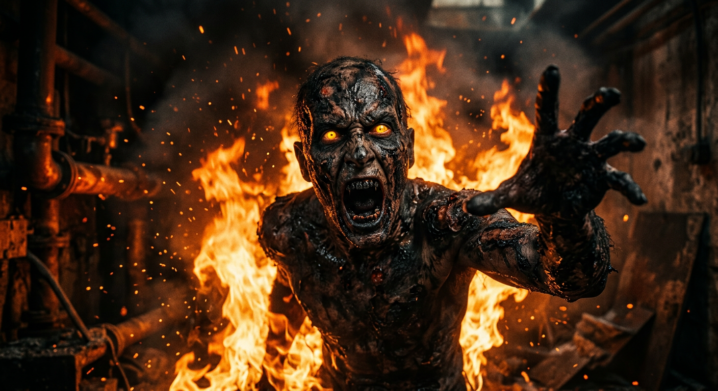 Evil Dead Burn scene